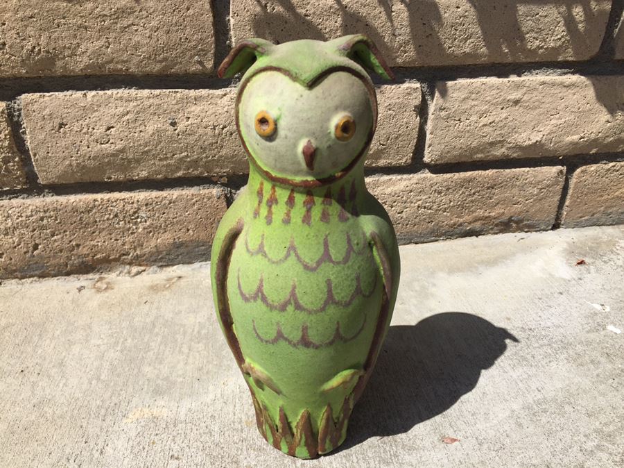 Mid-Century Alfaraz Pottery Spain Large Owl [Photo 4]