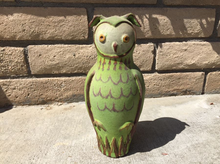 Mid-Century Alfaraz Pottery Spain Large Owl [Photo 1]