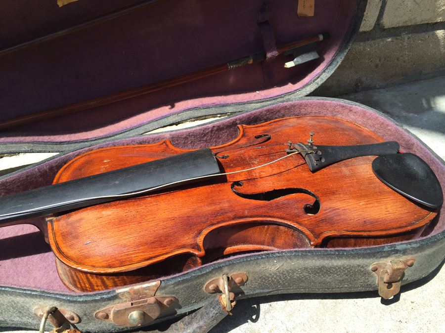 Old German Hopf Violin In Case With Two VOIRIN Bows [Photo 8]