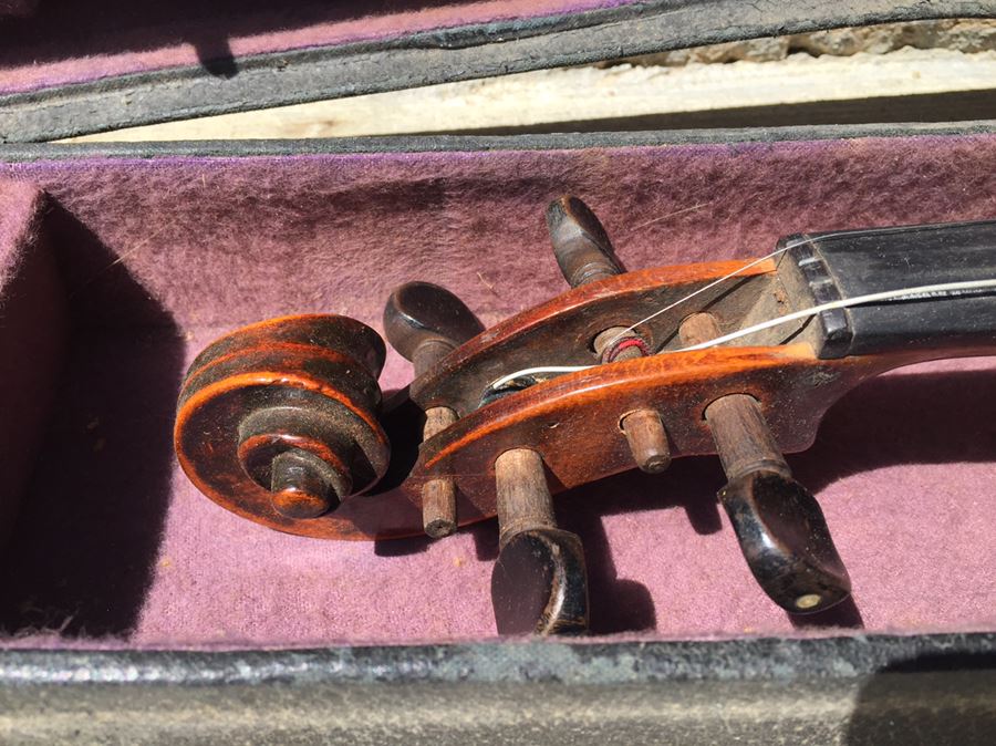 Old German Hopf Violin In Case With Two VOIRIN Bows [Photo 6]