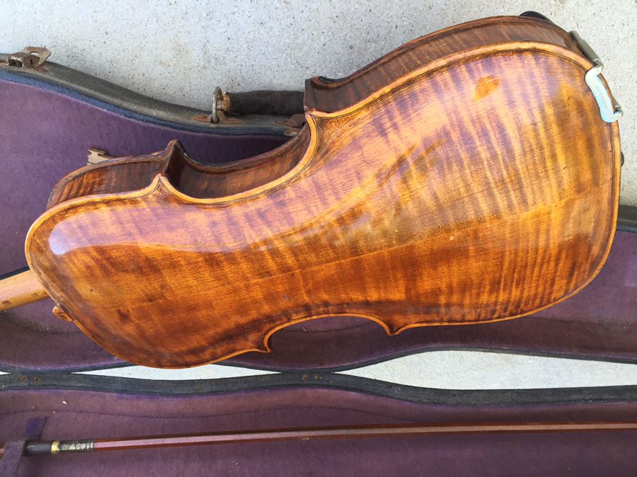 Old German Hopf Violin In Case With Two VOIRIN Bows [Photo 16]