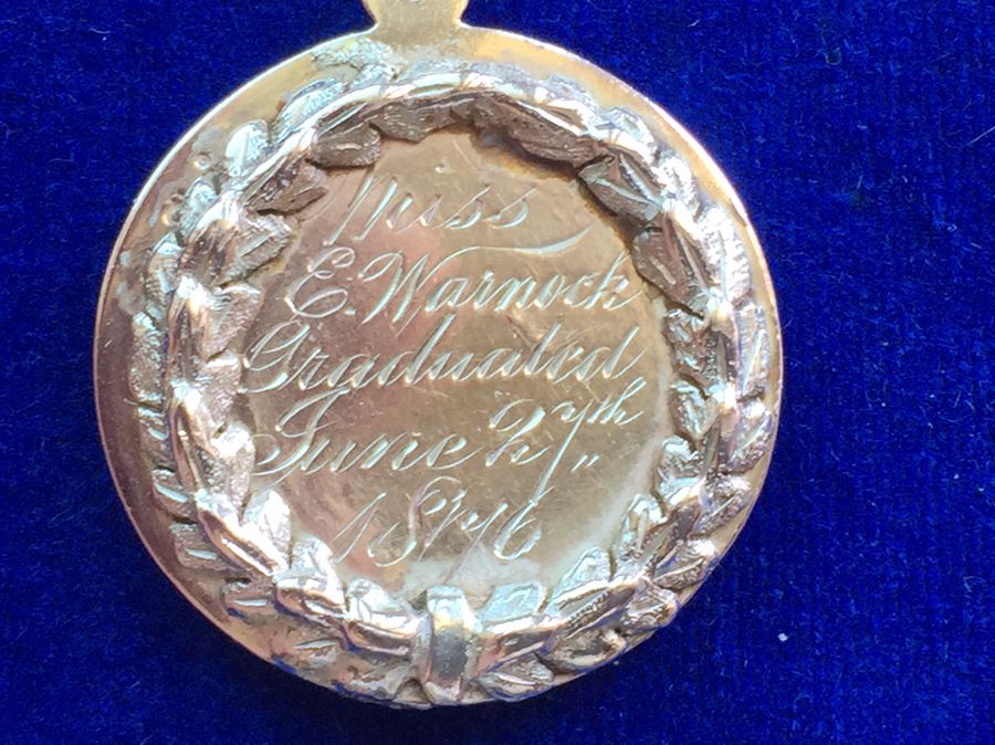 14K Antique Yellow And Rose Gold Graduation Pendant 1896/1846 Ottawa Canada Notre Dame Melt Value $263 [Photo 7]