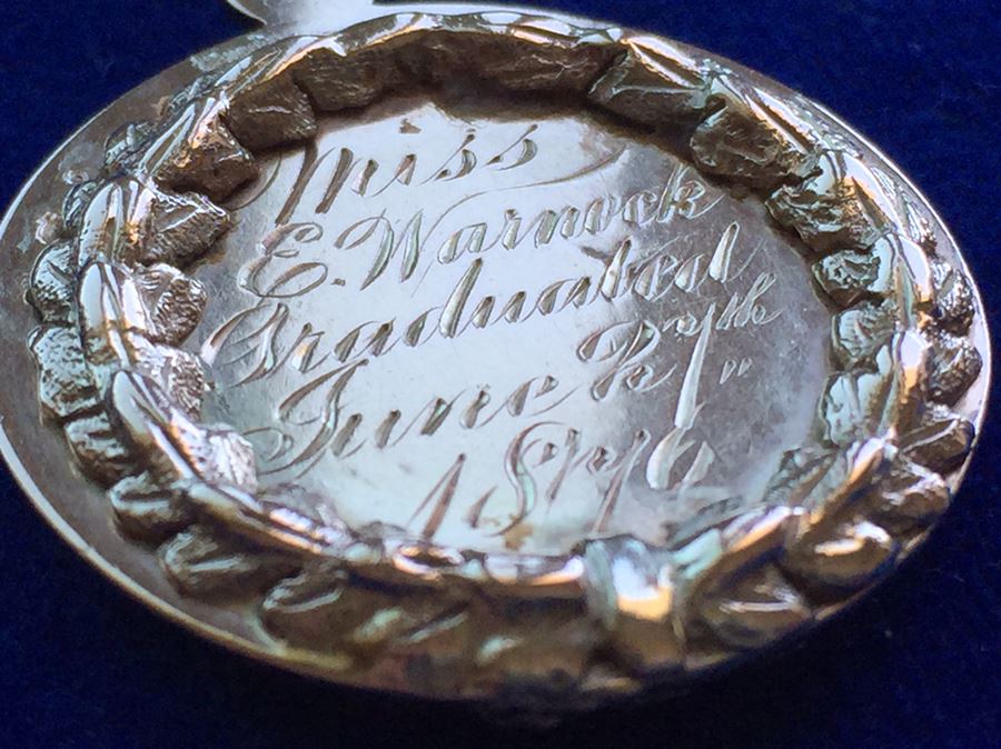 14K Antique Yellow And Rose Gold Graduation Pendant 1896/1846 Ottawa Canada Notre Dame Melt Value $263 [Photo 9]