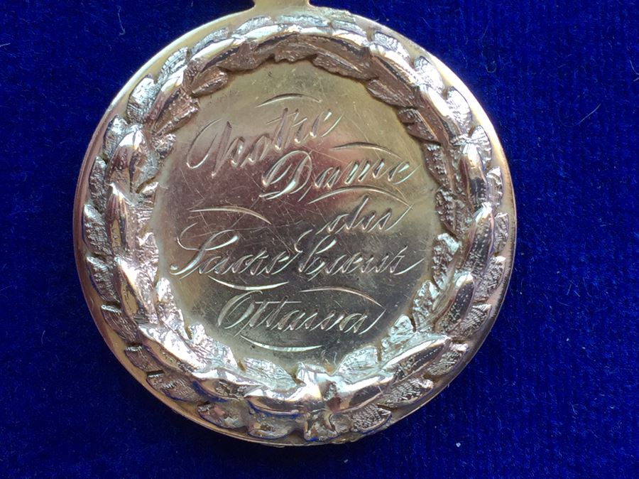 14K Antique Yellow And Rose Gold Graduation Pendant 1896/1846 Ottawa Canada Notre Dame Melt Value $263 [Photo 4]