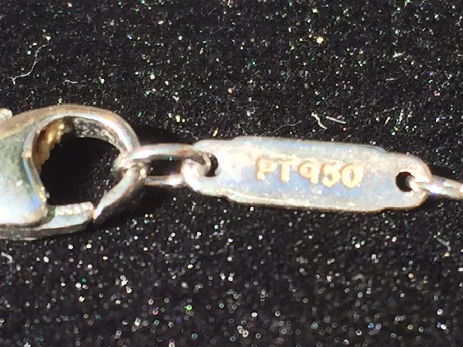 TIFFANY & Co. Platinum Diamond Jazz Graduated Drop Pendant Necklace 6 Diamonds Estimate $2,000 [Photo 10]