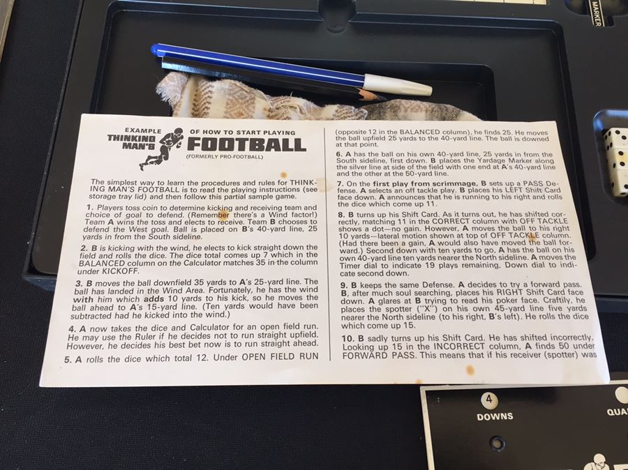 Vintage Thinking Man's Football Game A 3M Sports Game [Photo 3]