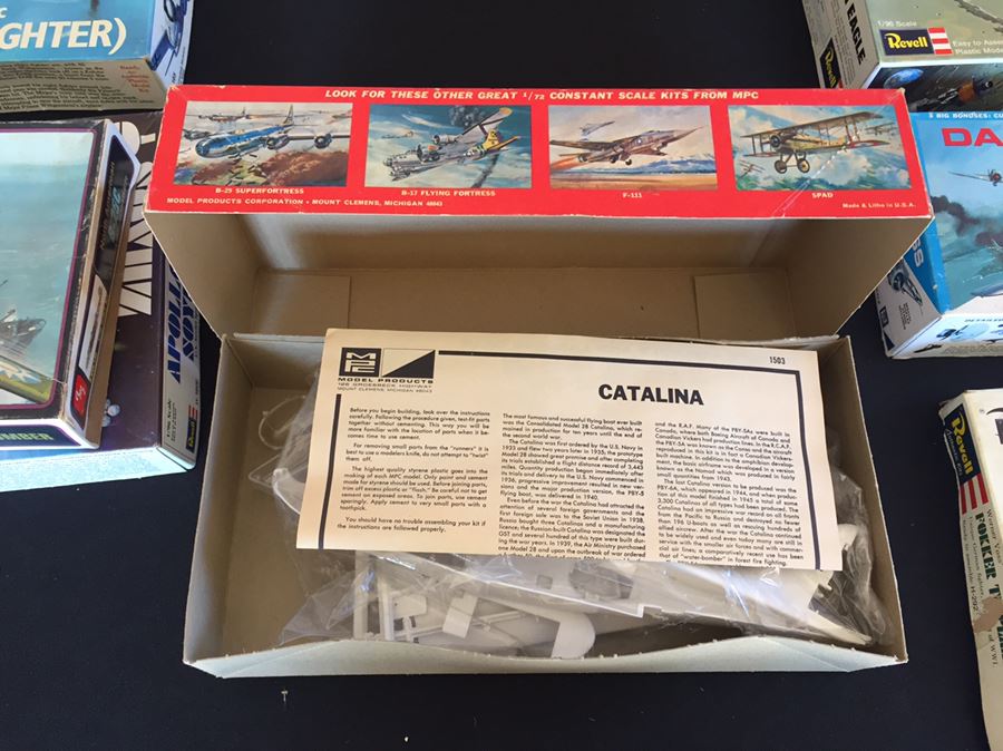 Huge Lot Of Vintage Model Airplane And Spacecraft Most Are New In Box With Unused Stickers Revell, Craft Masters, Matchbox, Airfix, Williams Bros., Entex [Photo 16]