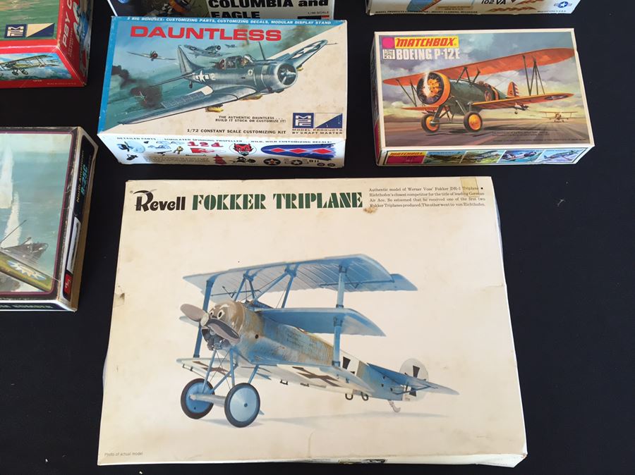 Huge Lot Of Vintage Model Airplane And Spacecraft Most Are New In Box With Unused Stickers Revell, Craft Masters, Matchbox, Airfix, Williams Bros., Entex [Photo 4]