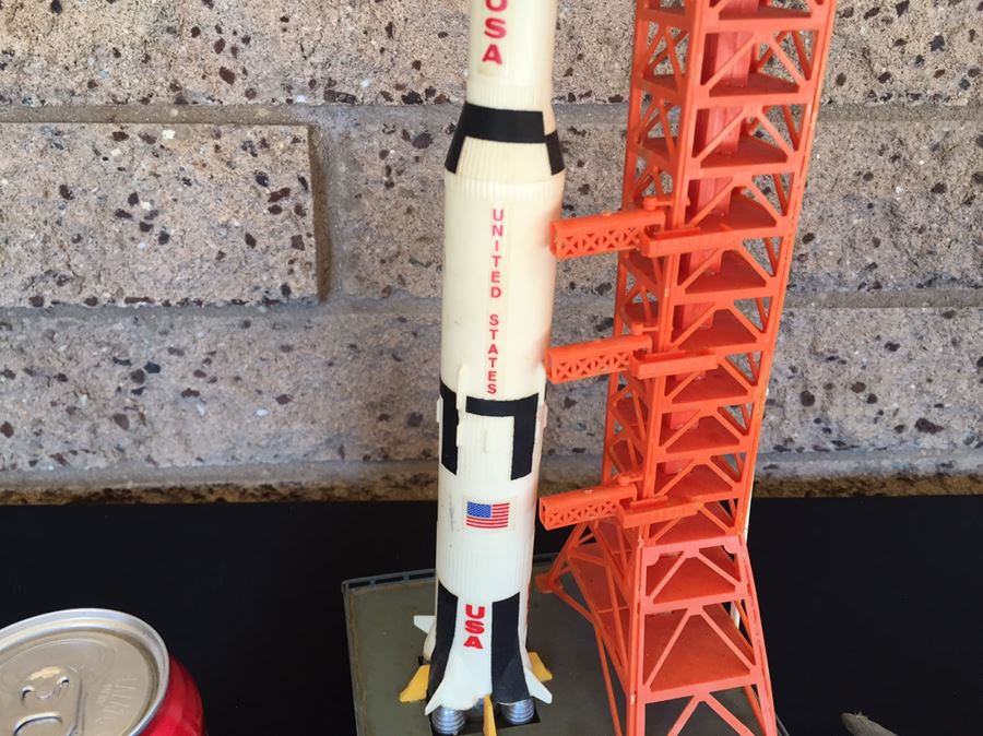 Vintage Rocket On Launch Pad And Aircraft [Photo 2]