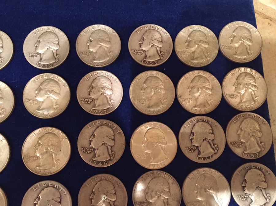 Huge Collection Of Silver Washington Quarters 1009 Grams Total Melt Value $598 [Photo 17]
