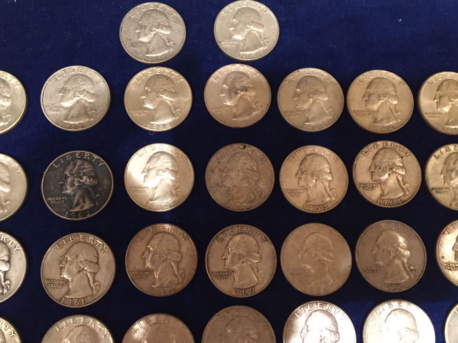 Huge Collection Of Silver Washington Quarters 1009 Grams Total Melt Value $598 [Photo 13]