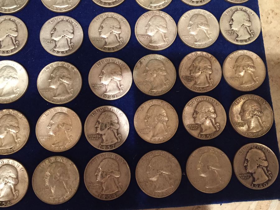Huge Collection Of Silver Washington Quarters 1009 Grams Total Melt Value $598 [Photo 18]