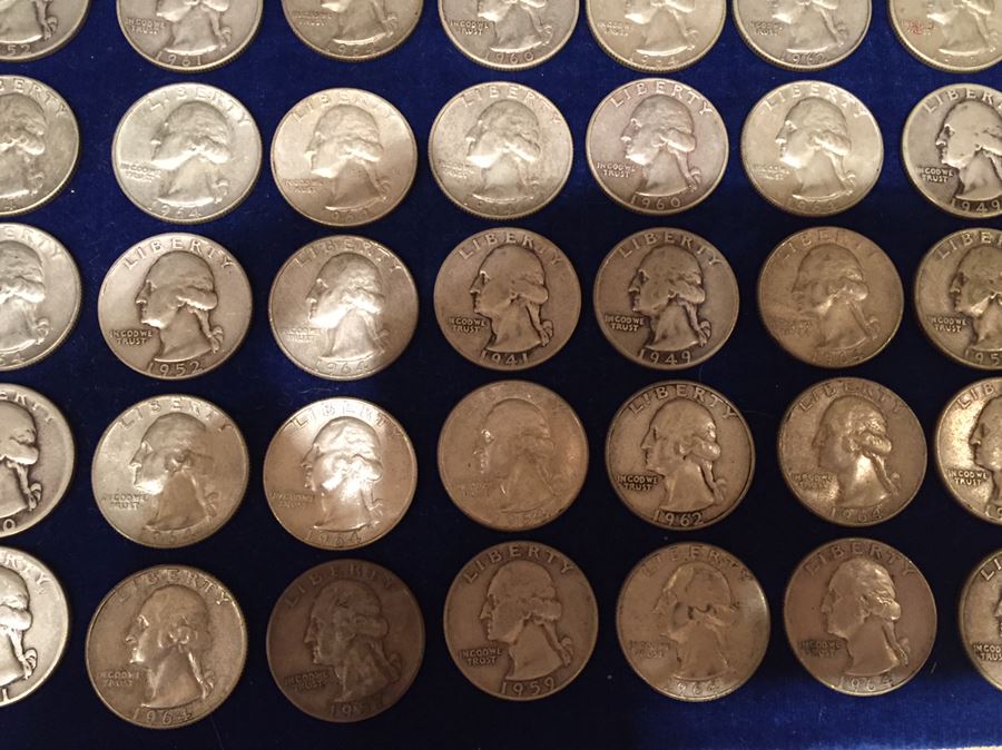 Huge Collection Of Silver Washington Quarters 1009 Grams Total Melt Value $598 [Photo 14]