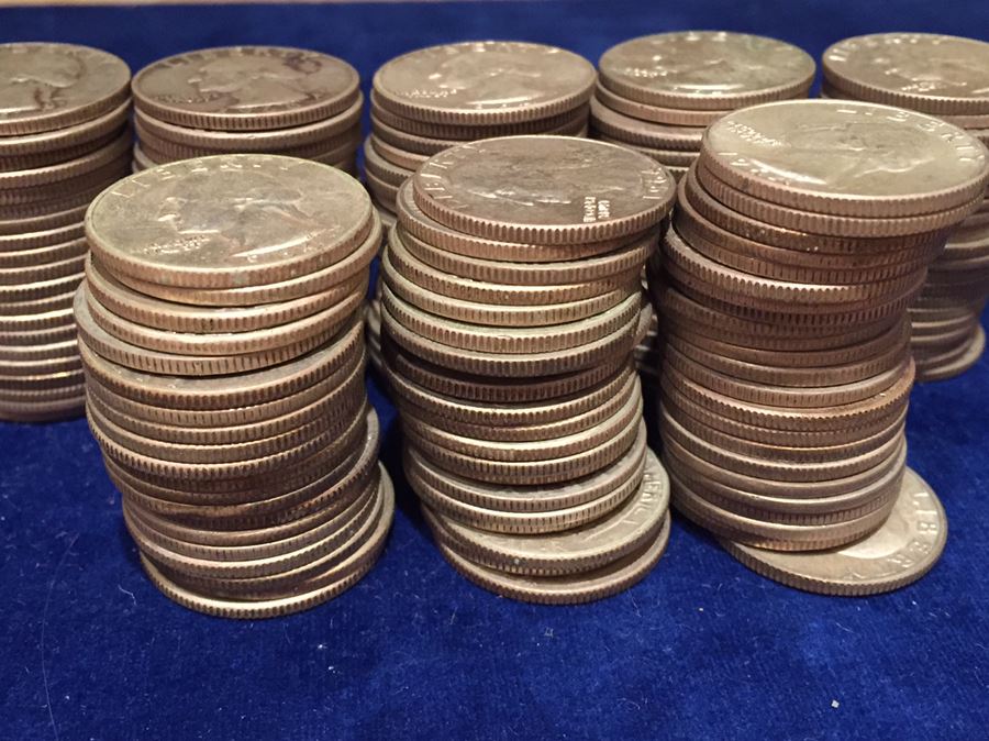 Huge Collection Of Silver Washington Quarters 1009 Grams Total Melt Value $598 [Photo 2]