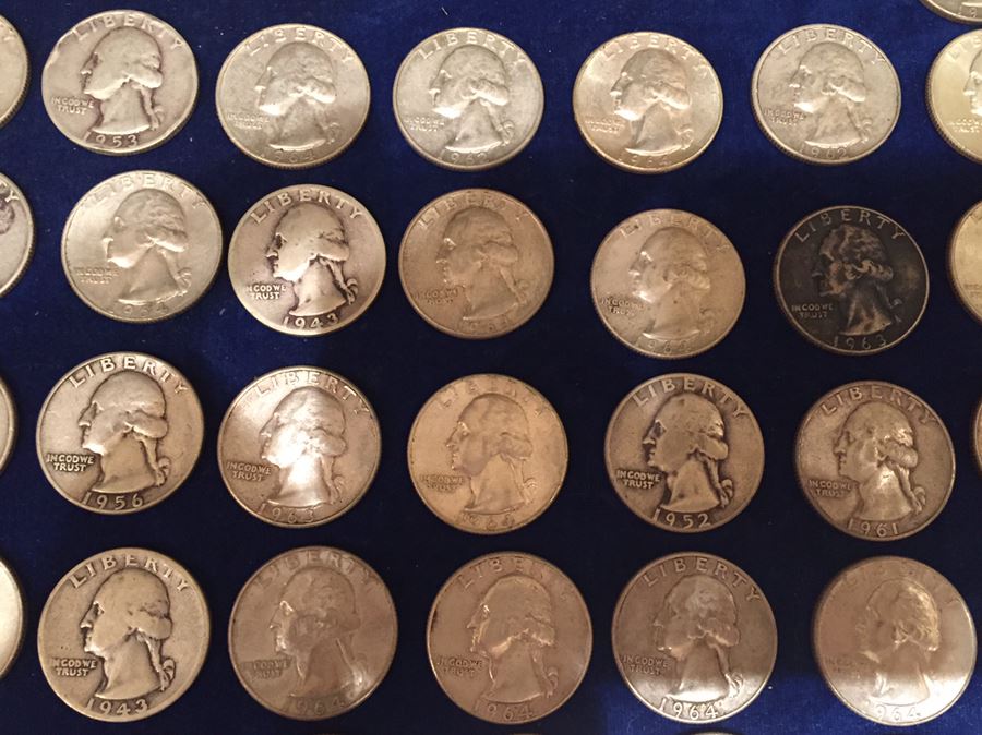 Huge Collection Of Silver Washington Quarters 1009 Grams Total Melt Value $598 [Photo 11]