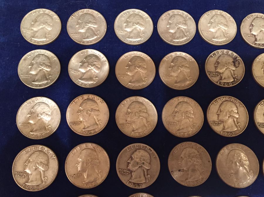 Huge Collection Of Silver Washington Quarters 1009 Grams Total Melt Value $598 [Photo 9]