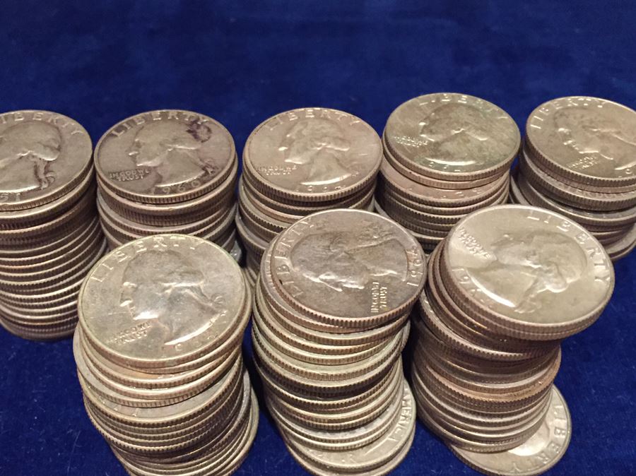 Huge Collection Of Silver Washington Quarters 1009 Grams Total Melt Value $598 [Photo 5]