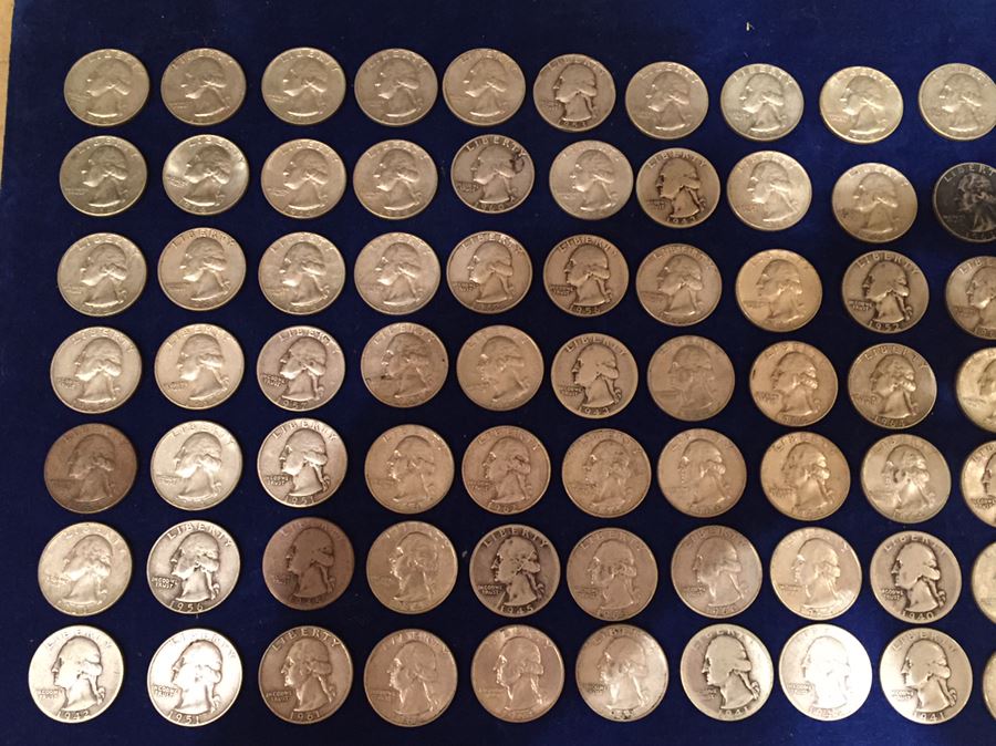 Huge Collection Of Silver Washington Quarters 1009 Grams Total Melt Value $598 [Photo 6]