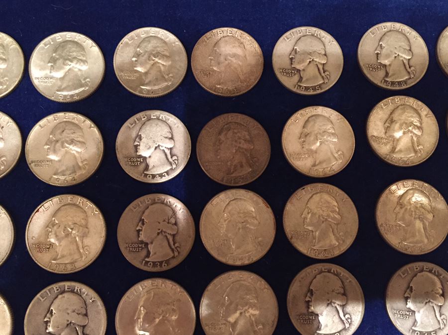 Huge Collection Of Silver Washington Quarters 1009 Grams Total Melt Value $598 [Photo 15]