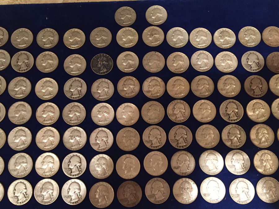 Huge Collection Of Silver Washington Quarters 1009 Grams Total Melt Value $598 [Photo 7]