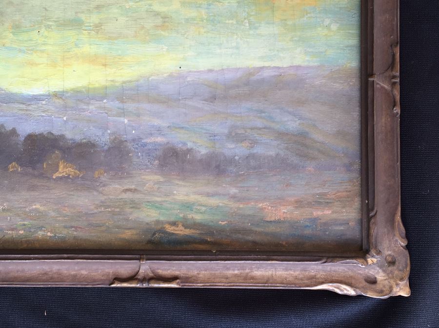 Impressive Early 1911 Original Oil Painting Plein Air In Old Frame Signed Lower Left By Charles William MacCord (1852 - 1923) [Photo 4]