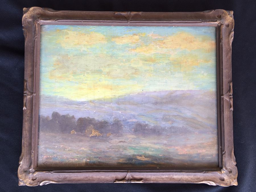 Impressive Early 1911 Original Oil Painting Plein Air In Old Frame Signed Lower Left By Charles William MacCord (1852 - 1923)
