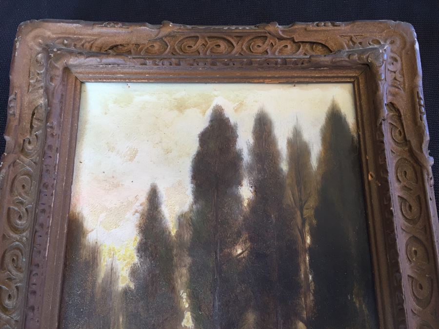 Early 1915 Well Executed Original Plein Air Oil Painting In Old Frame Signed Lower Right By Ben Austrian [Photo 5]