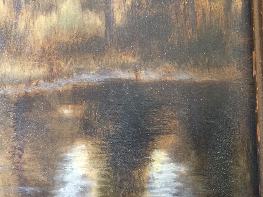 Early 1915 Well Executed Original Plein Air Oil Painting In Old Frame Signed Lower Right By Ben Austrian [Photo 6]