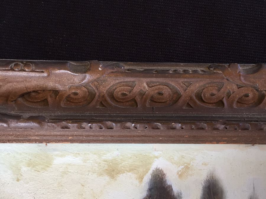 Early 1915 Well Executed Original Plein Air Oil Painting In Old Frame Signed Lower Right By Ben Austrian [Photo 13]