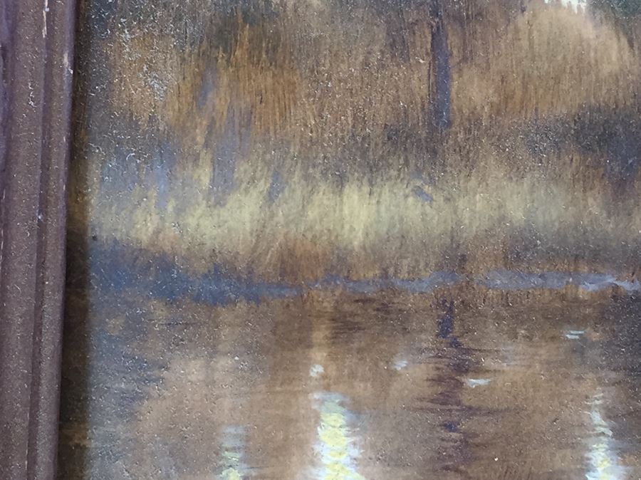 Early 1915 Well Executed Original Plein Air Oil Painting In Old Frame Signed Lower Right By Ben Austrian [Photo 8]