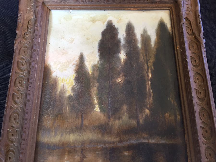 Early 1915 Well Executed Original Plein Air Oil Painting In Old Frame Signed Lower Right By Ben Austrian [Photo 4]