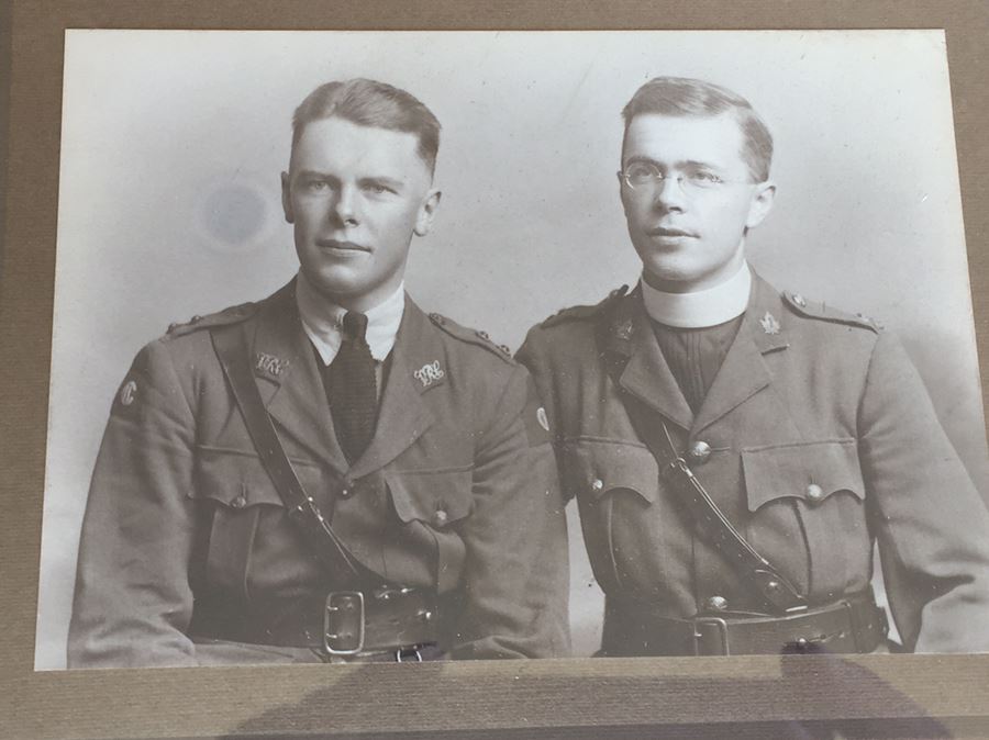 Pair Of Framed Military Photos Priest 1918 London England Photography Studio Lafayette [Photo 2]