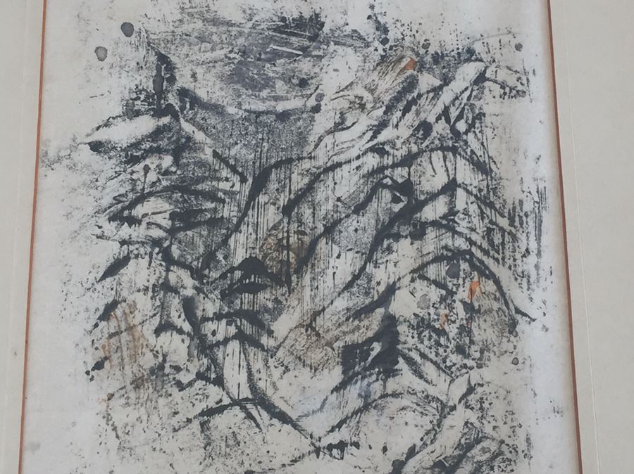 Original Abstract Mountain Landscape Signed Lower Right [Photo 11]