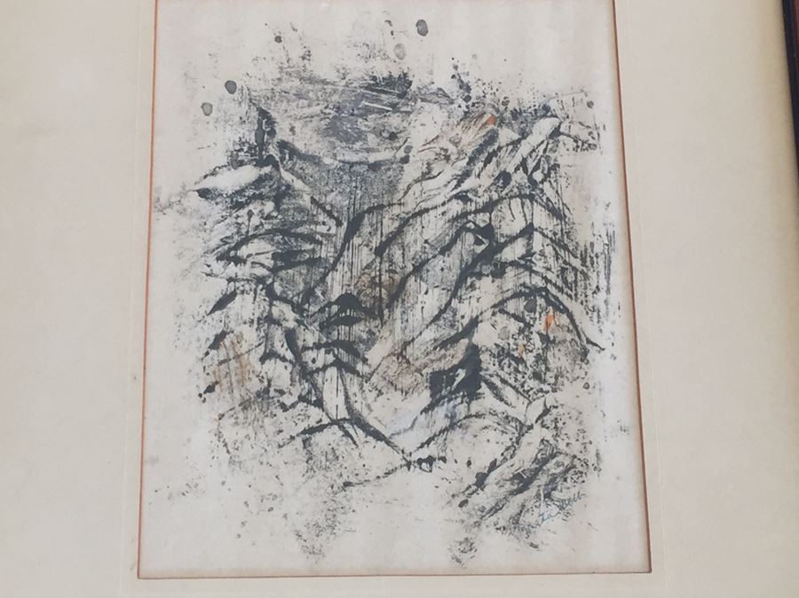 Original Abstract Mountain Landscape Signed Lower Right [Photo 2]