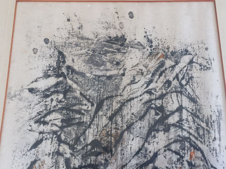 Original Abstract Mountain Landscape Signed Lower Right [Photo 5]