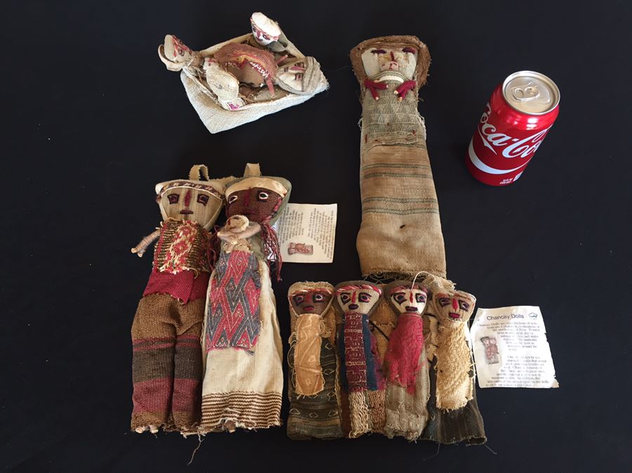 Collection Of Vintage Chancay Dolls From Peru