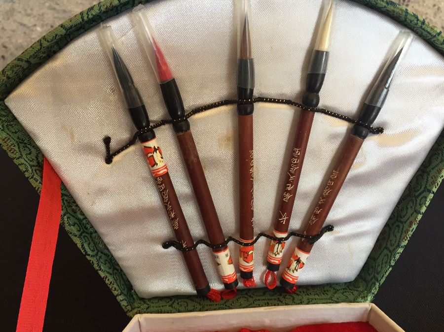 Vintage Chinese Calligraphy Set  [Photo 7]