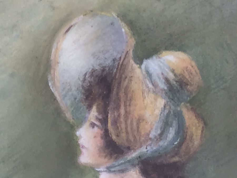 Pair Of Vintage Framed 1906 Original Pastel Paintings Of Women Signed Gorman [Photo 5]