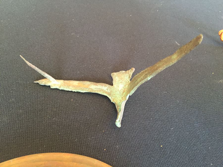 Home Decor Lot Includes Horn, Silk Trinket Box, India Purse, Smokey The Bear Ephemera And Various Items Photographed [Photo 15]