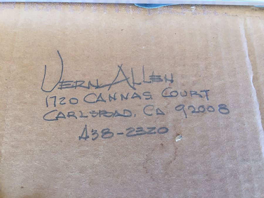 Local Historical Original Watercolor Painting Signed Lower Right By Vern Allen Of P.C.H. & La Costa Ave AKA Hippie Houses [Photo 13]