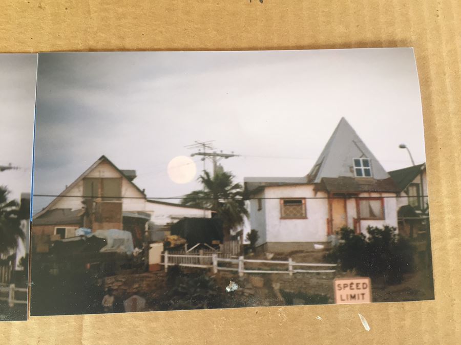 Local Historical Original Watercolor Painting Signed Lower Right By Vern Allen Of P.C.H. & La Costa Ave AKA Hippie Houses [Photo 2]
