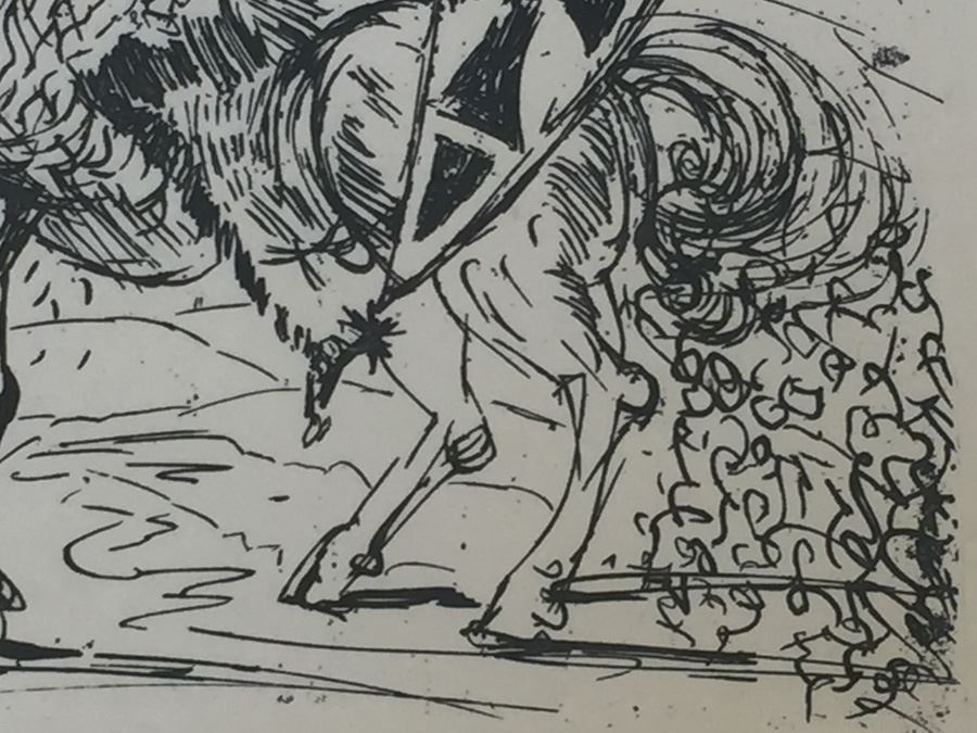 Salvador Dali Original Etching Titled 'El Cid' With Certificate Of Authenticity [Photo 6]