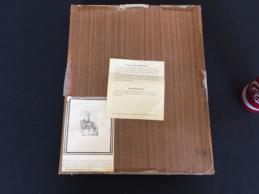 Salvador Dali Original Etching Titled 'El Cid' With Certificate Of Authenticity [Photo 9]