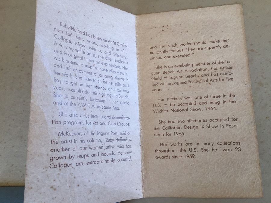 Framed Original Landscape Mixed Media Plein Air Impressionist Mountain Landscape Signed By Ruby Hufford [Photo 11]