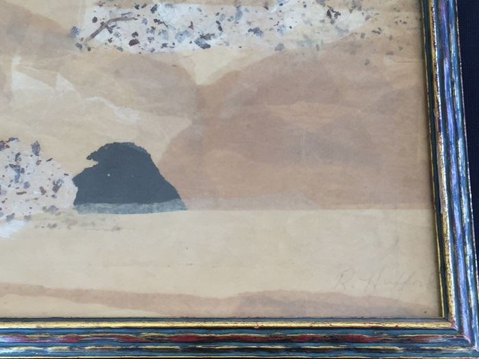 Framed Original Landscape Mixed Media Plein Air Impressionist Mountain Landscape Signed By Ruby Hufford [Photo 2]