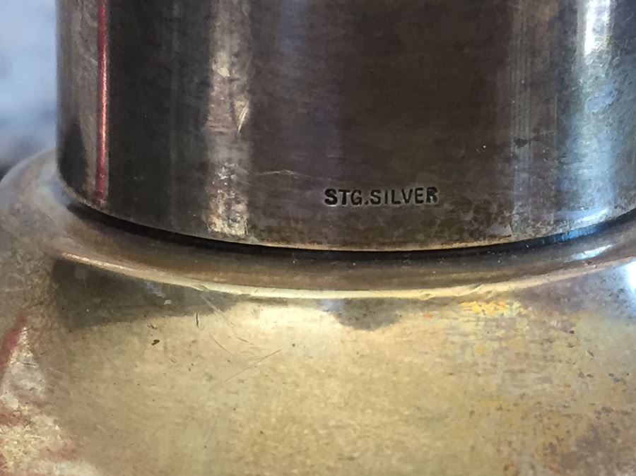 Large Vintage 1926 Sterling Silver Cocktail Shaker Weighs 590g Melt Value $356 [Photo 5]