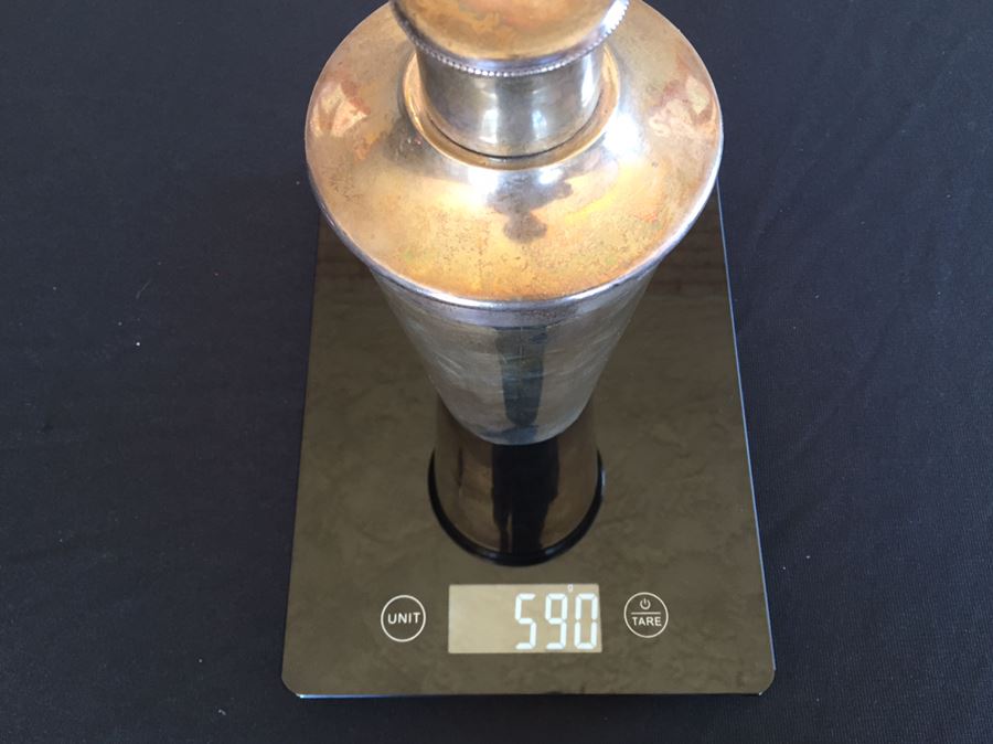 Large Vintage 1926 Sterling Silver Cocktail Shaker Weighs 590g Melt Value $356 [Photo 11]