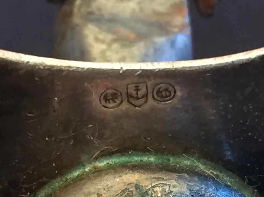 Sterling Silver Handles Knife Carving Set Total Weight 545g [Photo 8]