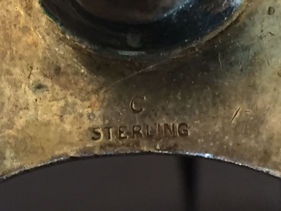 Sterling Silver Handles Knife Carving Set Total Weight 545g [Photo 3]