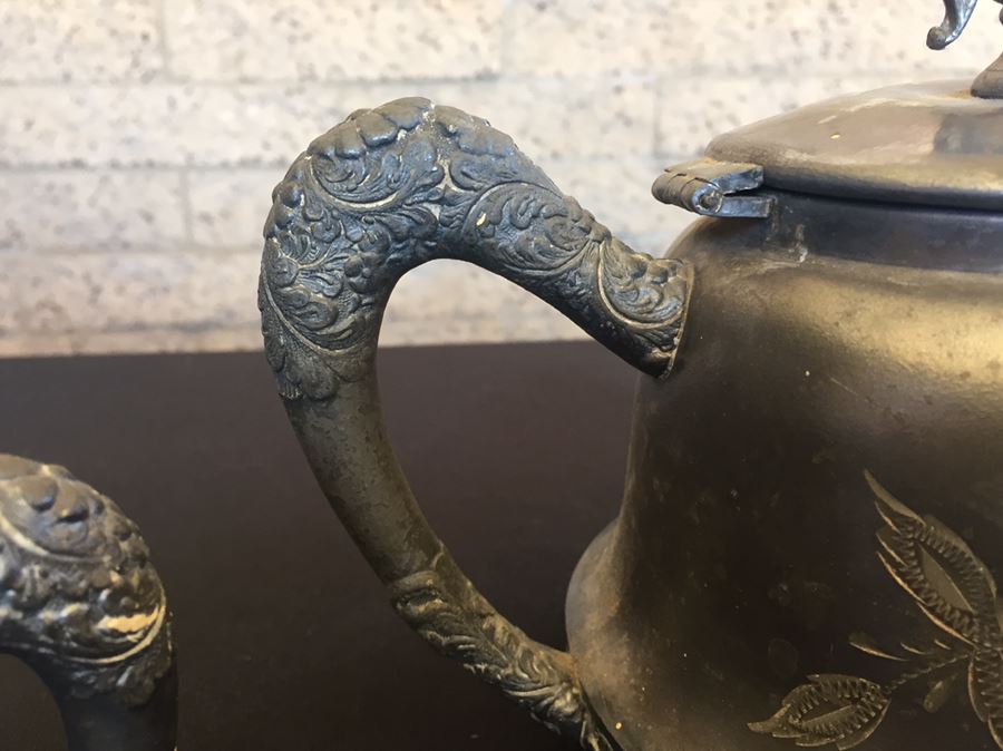 Vintage Silverplate Tea Set By New Amsterdam Silver Co. [Photo 7]